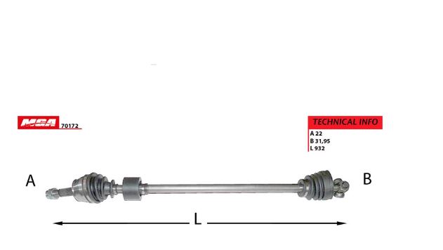 Doblo 2000-2005 1.4 Benzinli Komple Aks Sağ 46308347