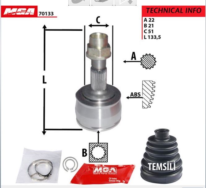 Idea Stilo Punto 1.2 1.4 03- Aks Kafası 46307889