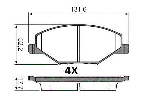Fabia 10-14 Ön Balata 6RU698151A